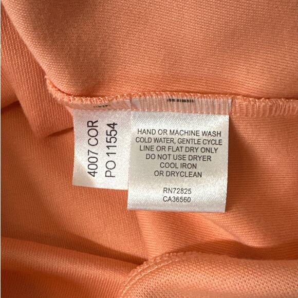 Carnoustie Golf Vest Men's Peach Orange Full 2-Way Zip Sleeveless Collared Sz L - Picture 8 of 8